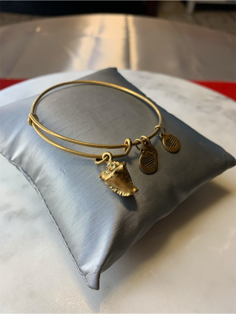 Alex and Ani Gold Seashell Charm Bangle Bracelet
